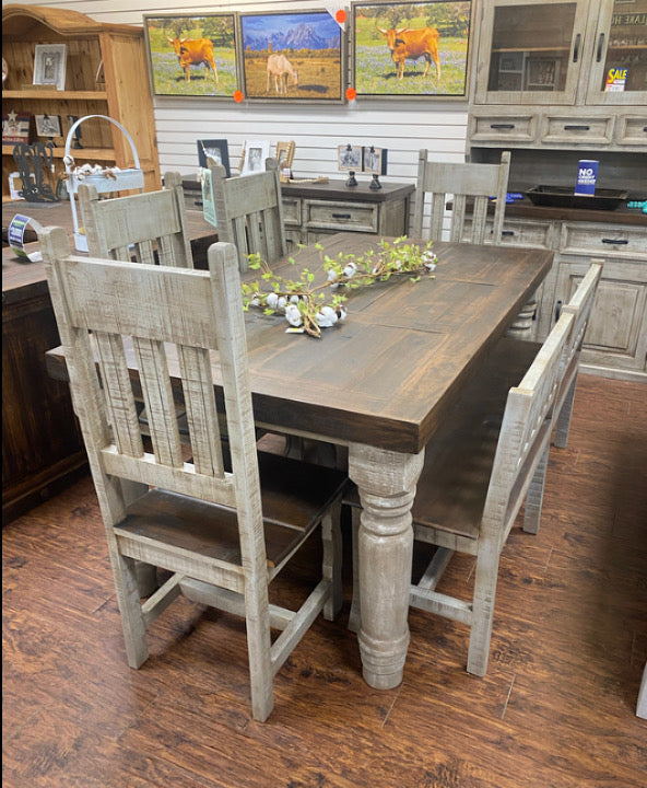 Weathered Barn 6' Dining Set